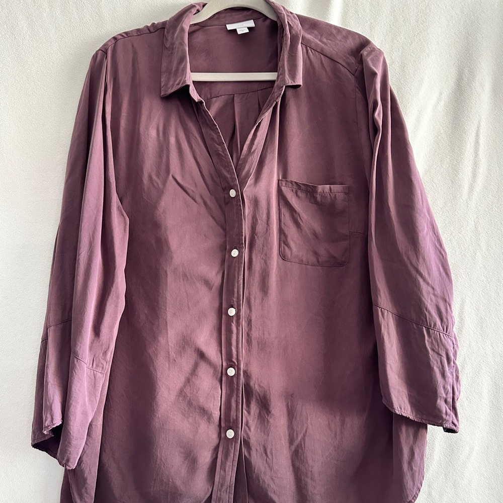 J Jill. Super soft, Purple Button-Up Shirt